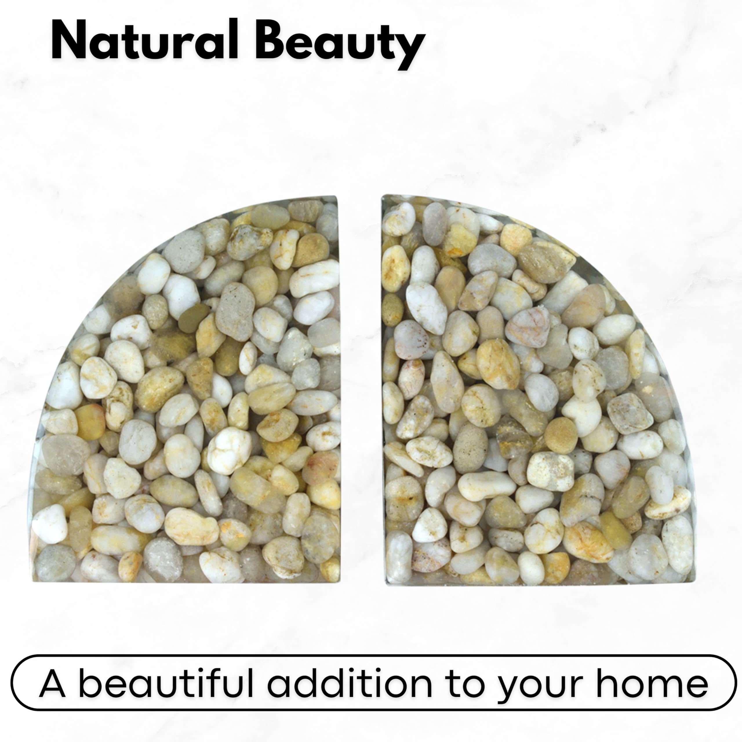 Amazon.co.jp: 天然石 小石 ブックエンド ブックエンド 棚用ブック